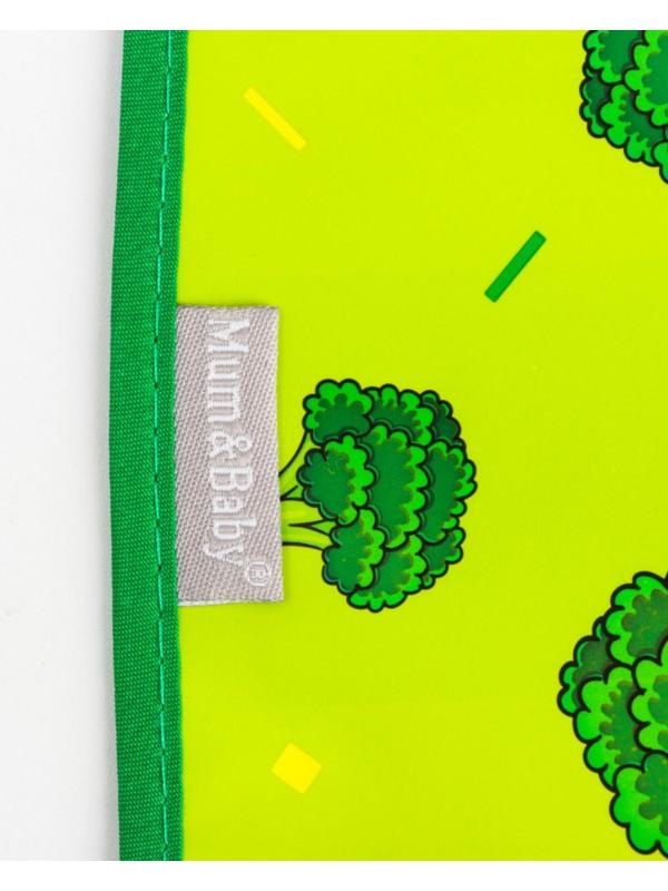 Нагрудник для кормления «Love food» непромокаемый на липучке, с карманом