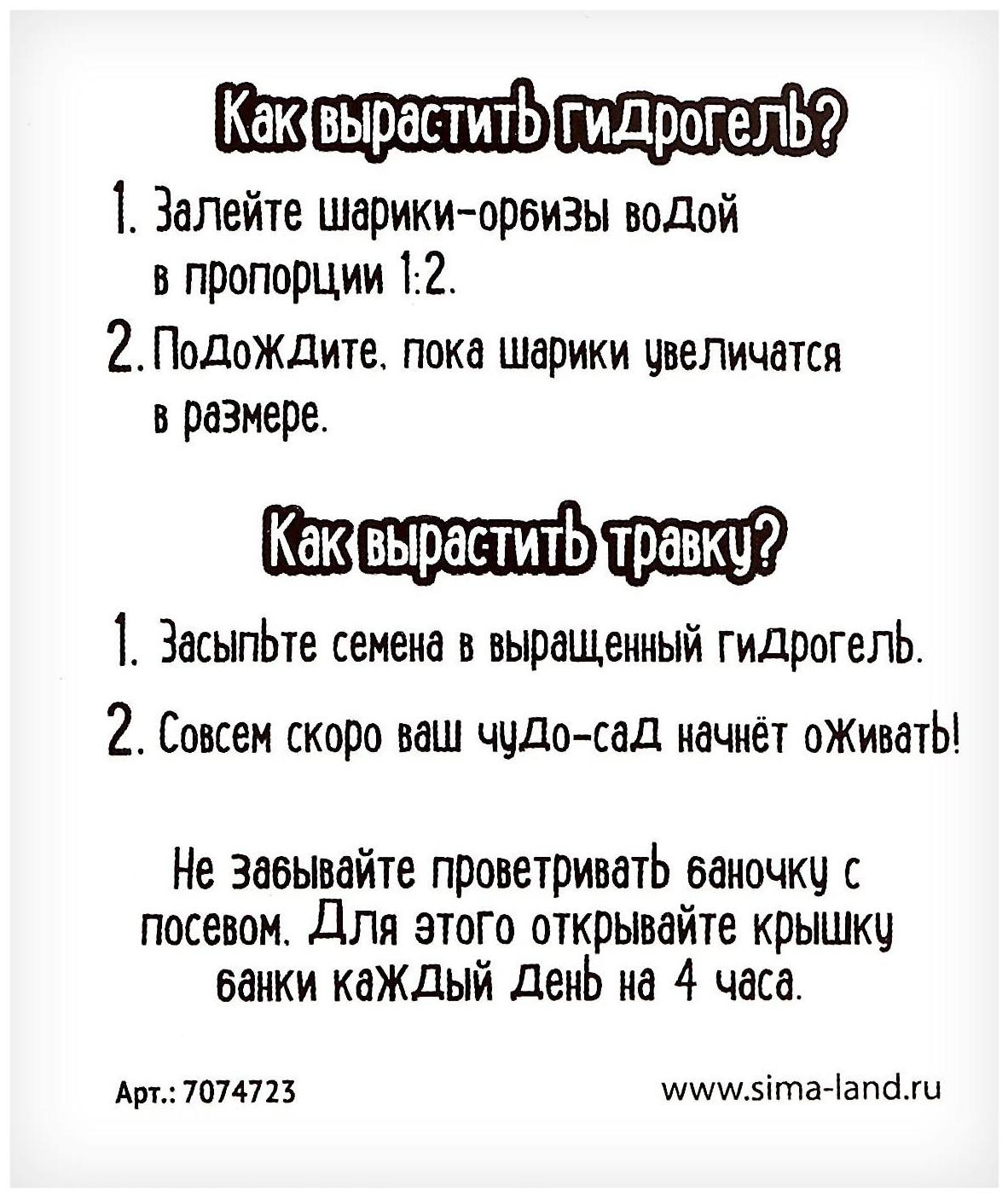 Набор для опытов Живой сад «Кошечка», цвета МИКС