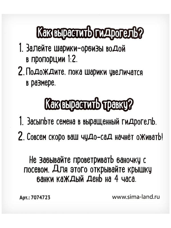 Набор для опытов Живой сад «Кошечка», цвета МИКС