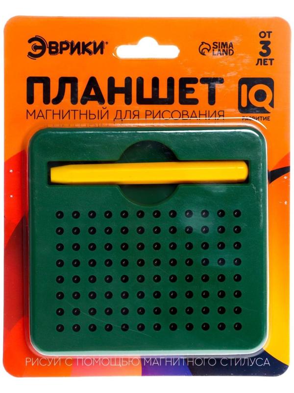 Планшет магнитный для рисования, 96 отверстий, зелёный