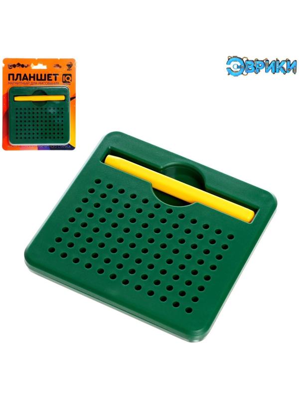 Планшет магнитный для рисования, 96 отверстий, зелёный