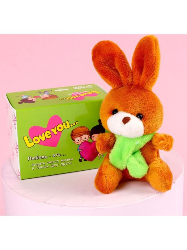 Мягкая игрушка «Моей половинке», зайчик, цвета МИКС