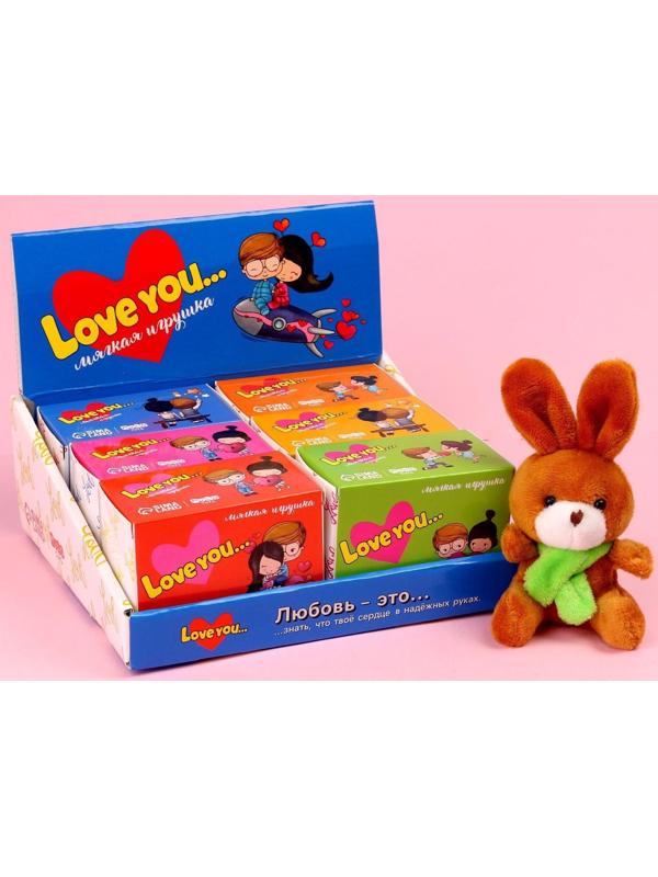 Мягкая игрушка «Моей половинке», зайчик, цвета МИКС