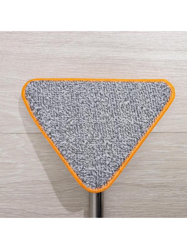 Окномойка фигурная, стальная ручка, 2 секции, 102 см, насадка из микрофибры 20×15 см