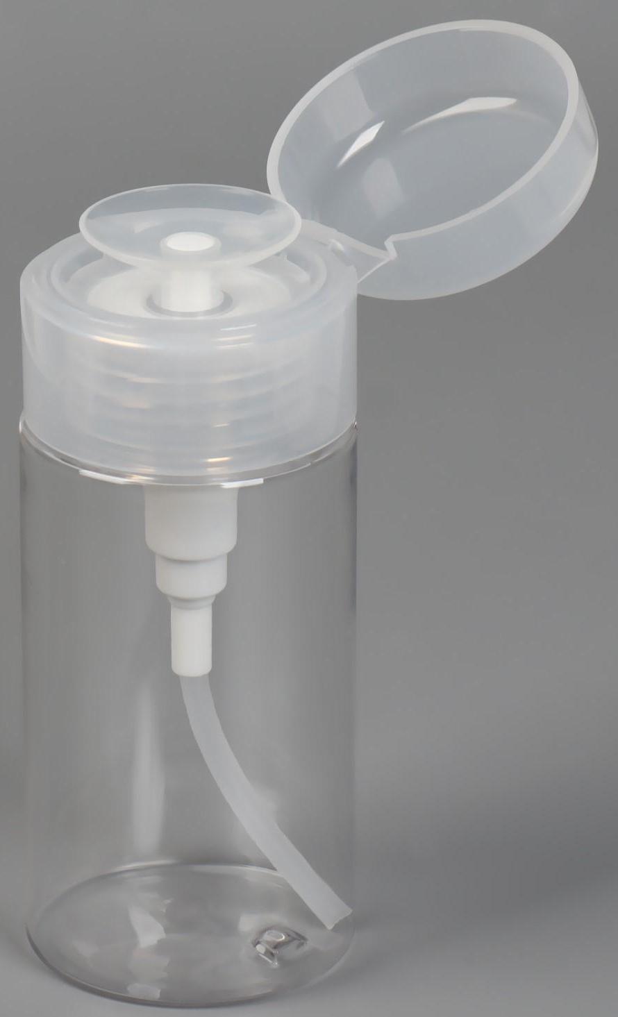 Флакон с дозатором-помпой для жидкостей, 120 мл, цвет белый/прозрачный