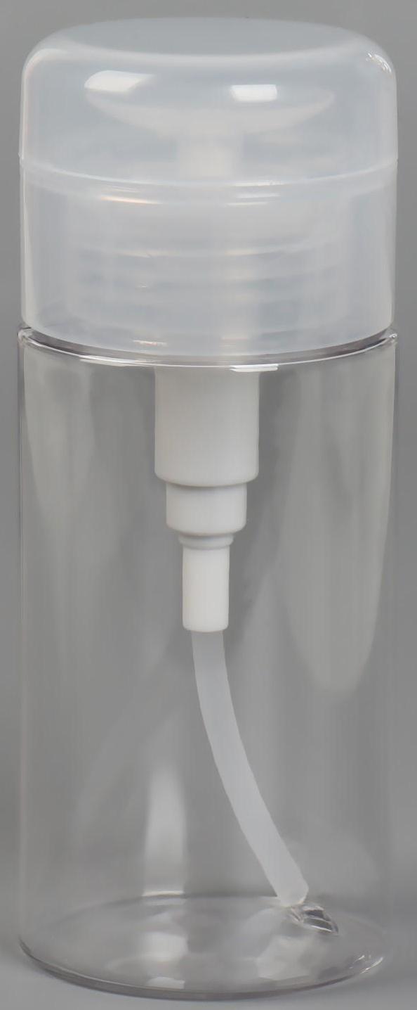Флакон с дозатором-помпой для жидкостей, 120 мл, цвет белый/прозрачный