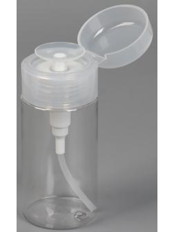 Флакон с дозатором-помпой для жидкостей, 120 мл, цвет белый/прозрачный