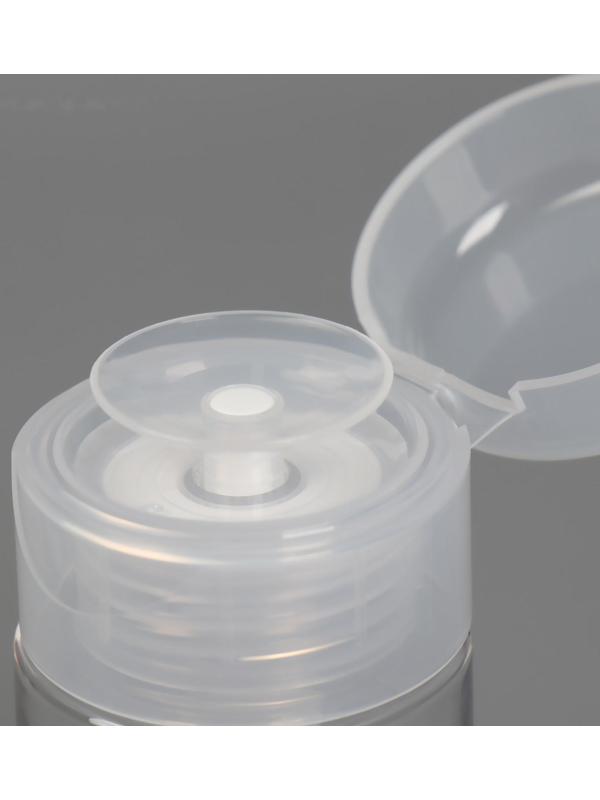 Флакон с дозатором-помпой для жидкостей, 120 мл, цвет белый/прозрачный