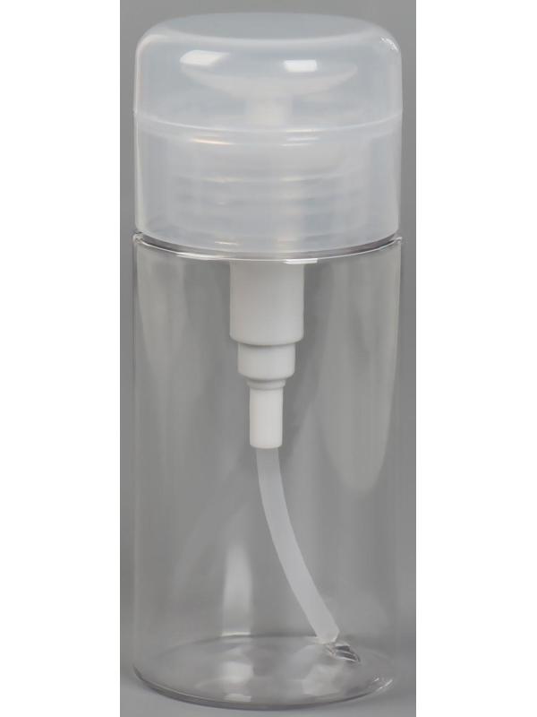 Флакон с дозатором-помпой для жидкостей, 120 мл, цвет белый/прозрачный