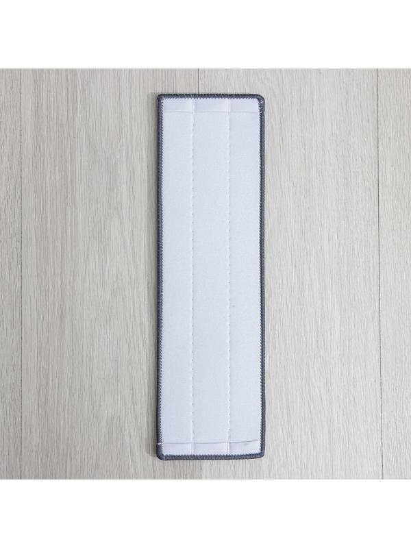 Швабра с отжимом и водосгоном Raccoon, 2 насадки из микрофибры 39×12 см, стальная ручка 130 см