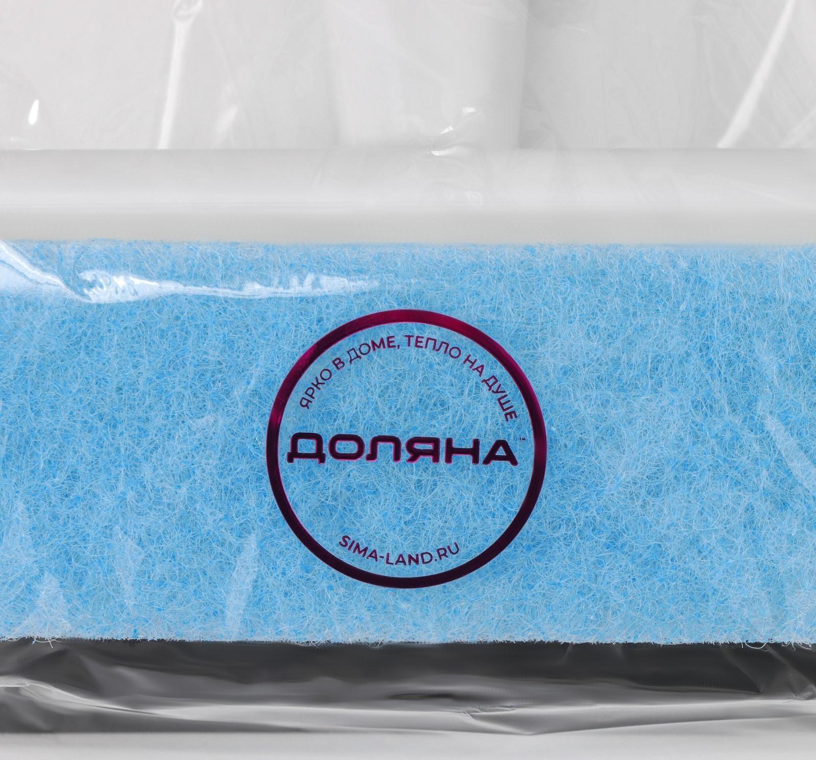 Окномойка с поролоновой насадкой Доляна «Компакт», для зеркал, стекол и душевых кабин, 12×18×4 см