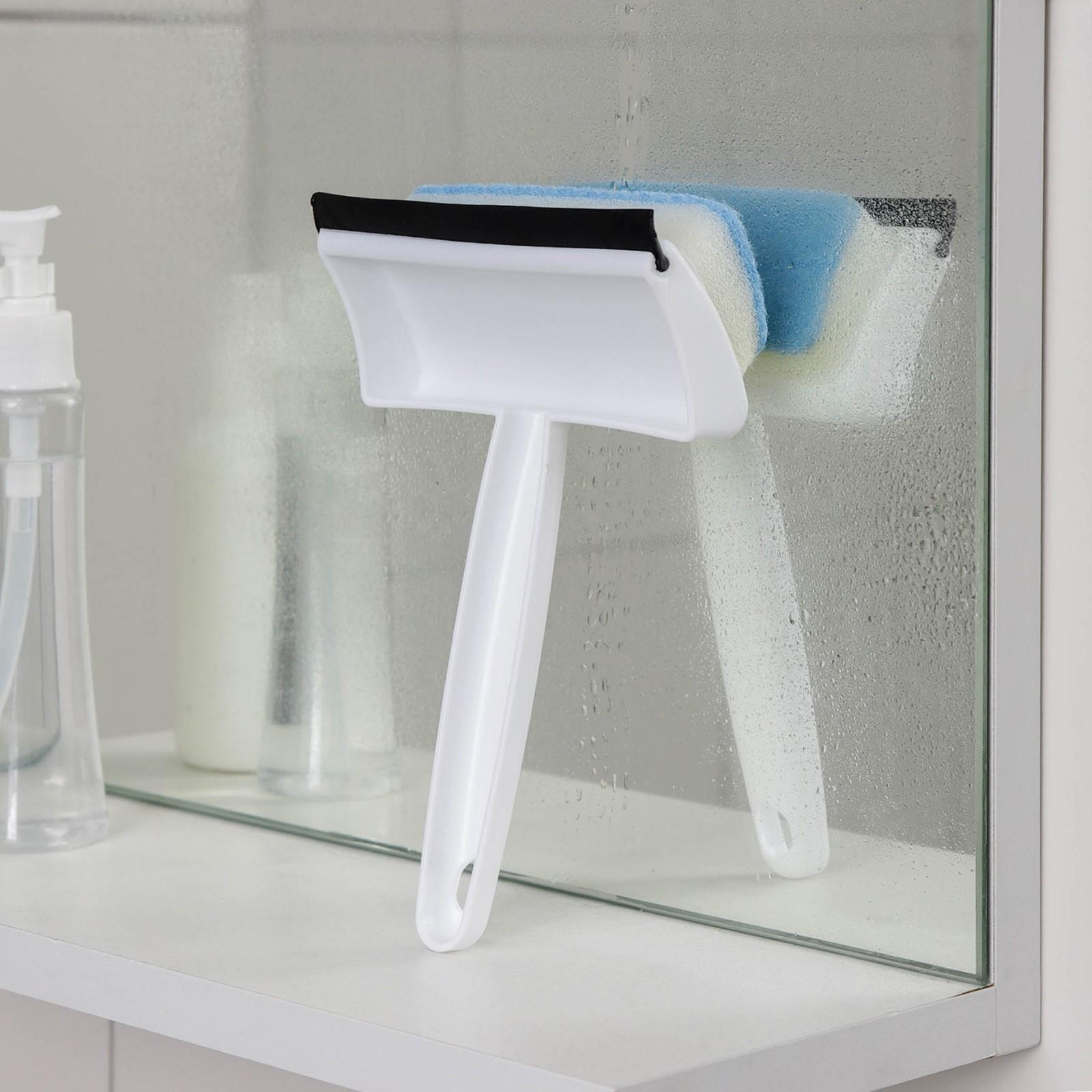 Окномойка с поролоновой насадкой Доляна «Компакт», для зеркал, стекол и душевых кабин, 12×18×4 см