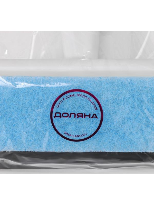 Окномойка с поролоновой насадкой Доляна «Компакт», для зеркал, стекол и душевых кабин, 12×18×4 см