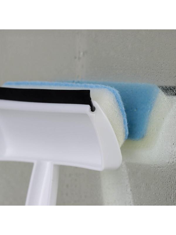 Окномойка с поролоновой насадкой Доляна «Компакт», для зеркал, стекол и душевых кабин, 12×18×4 см