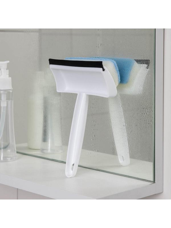 Окномойка с поролоновой насадкой Доляна «Компакт», для зеркал, стекол и душевых кабин, 12×18×4 см