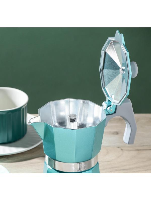 Кофеварка гейзерная Magistro Azure, на 3 чашки, 150 мл