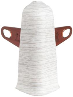 Угол наружный (внешний) с крепежом для плинтуса 70мм 