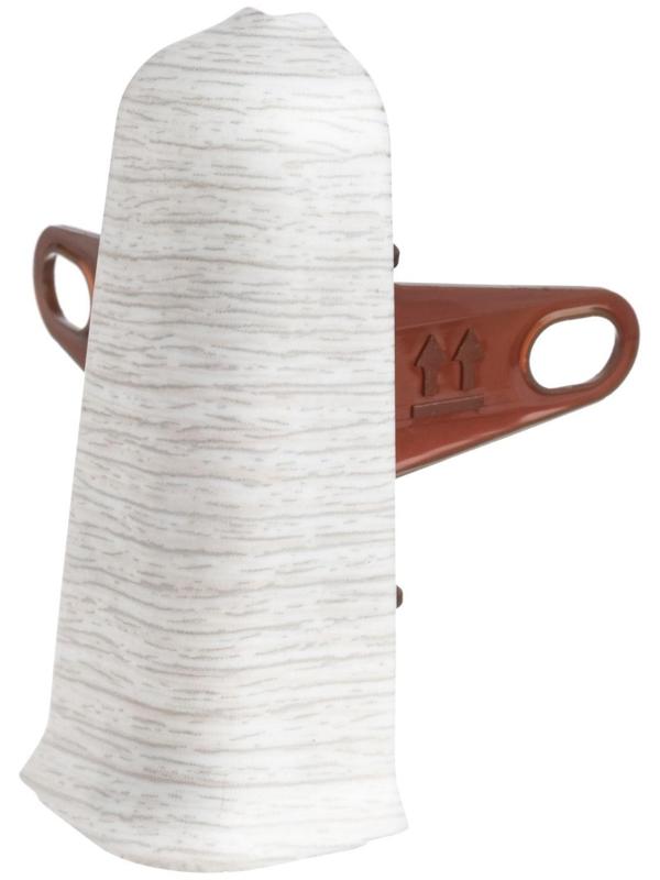 Угол наружный (внешний) с крепежом для плинтуса 70мм 