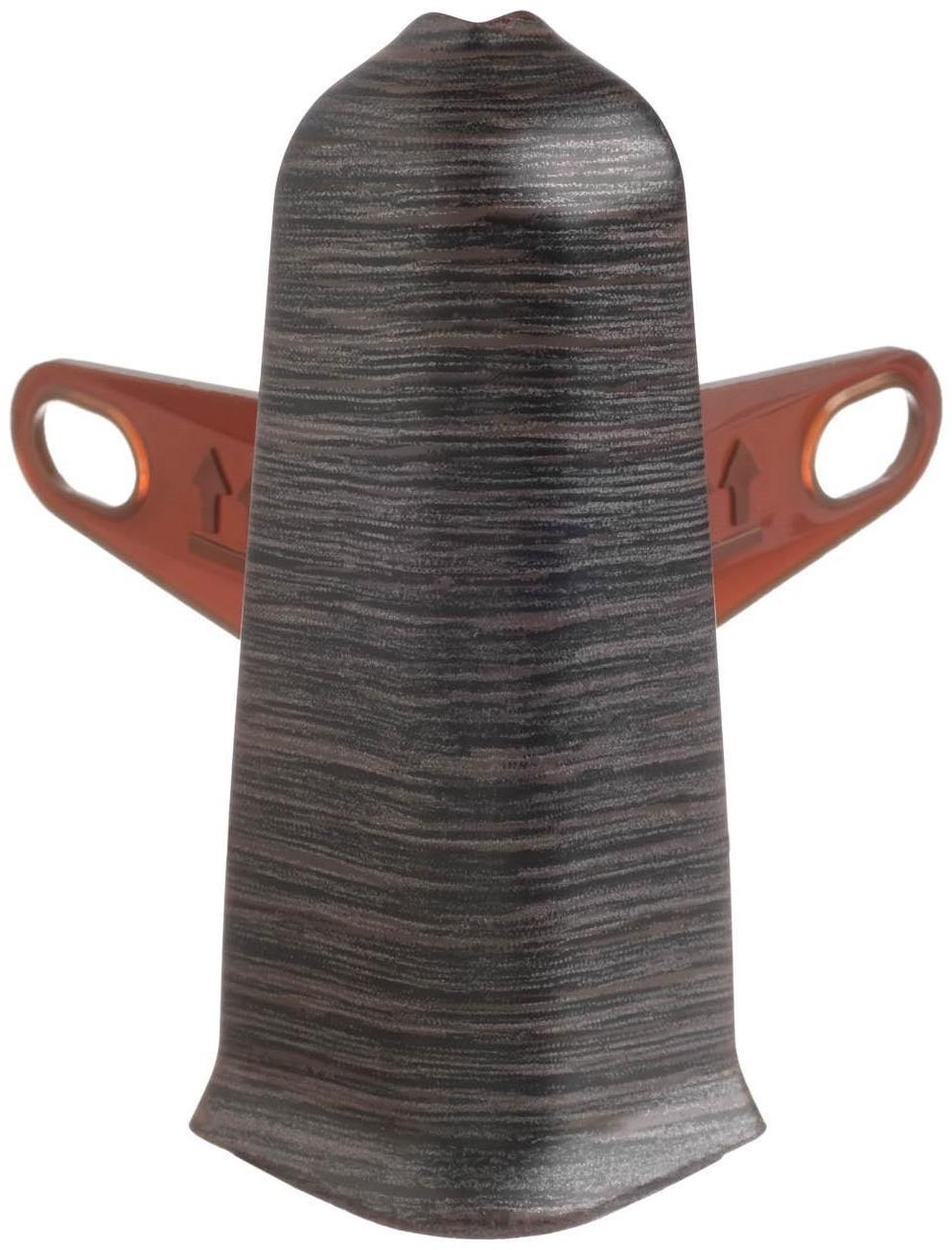 Угол наружный (внешний) с крепежом для плинтуса 70мм 