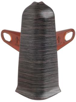 Угол наружный (внешний) с крепежом для плинтуса 70мм 