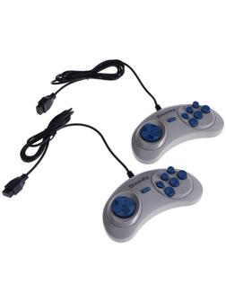 Геймпад для Dendy 8-bit, 9pin, 2 шт в комплекте, серый