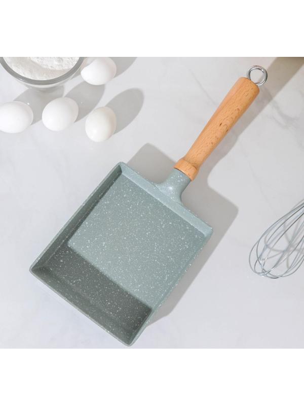 Сковорода «Омлет», 19×15 см, с деревянной ручкой, антипригарное покрытие