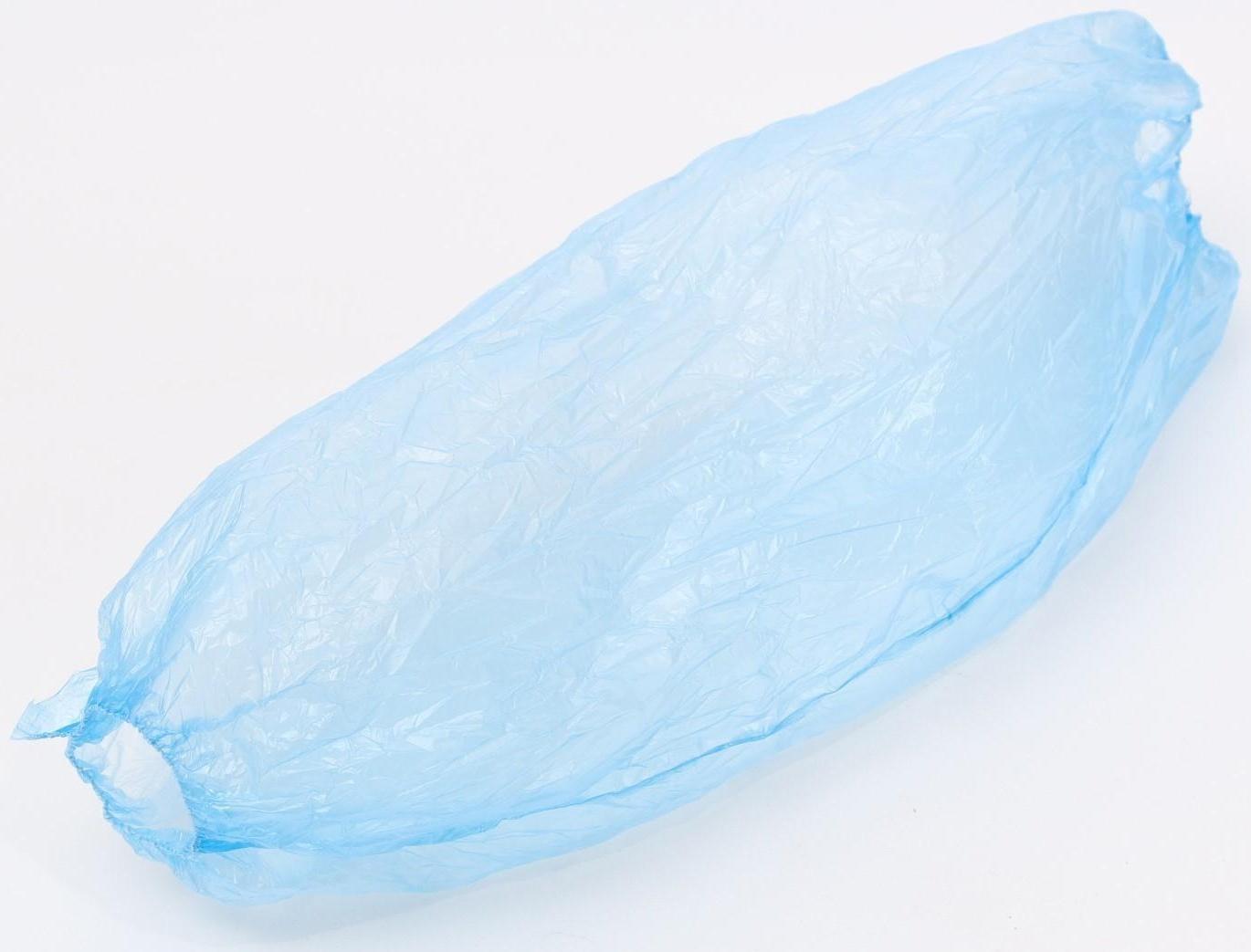 Нарукавники полиэтиленовые, синие, 10 мкм