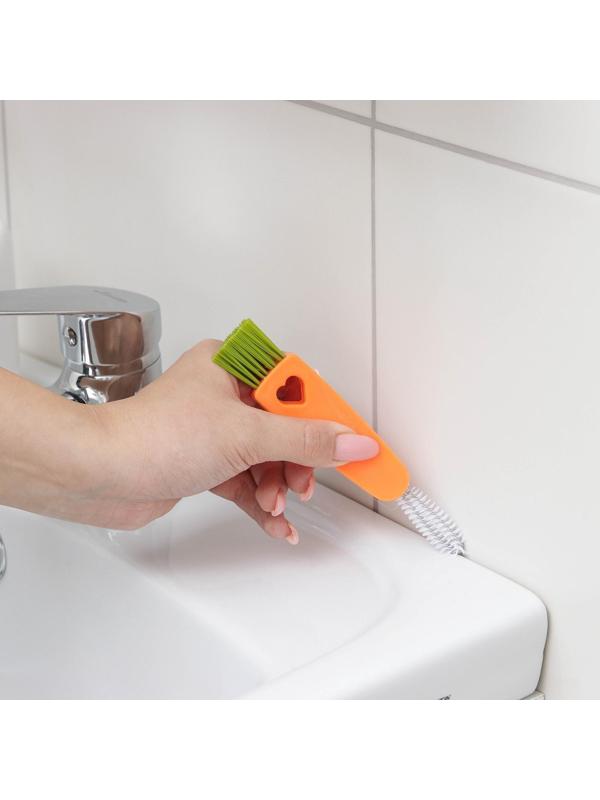 Щётка универсальная, 3 щётки в одном корпусе, 13 см, цвет МИКС