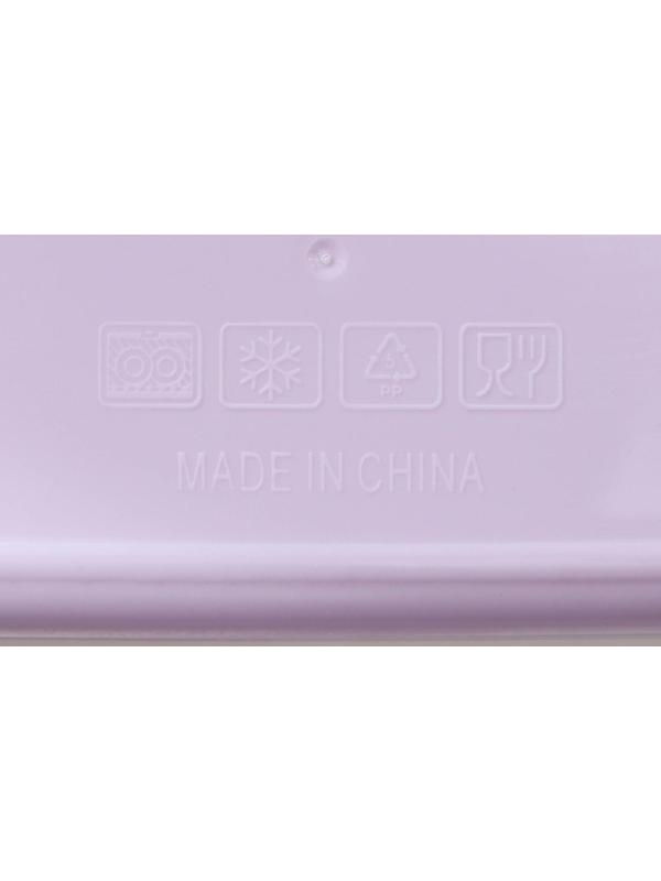 Ланч-бокс пластиковый с ложкой «Мишки», прямоугольный, 18×7×4,5 см, цвет МИКС