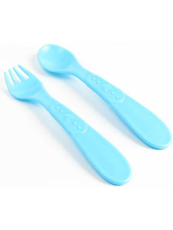 Набор детской посуды «Пингвинчик», тарелка на присоске 250мл, вилка, ложка