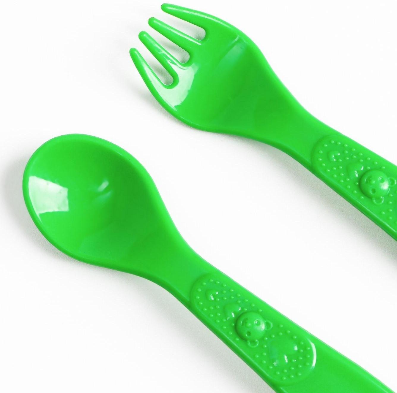 Набор детской посуды «Медвежонок», тарелка на присоске 250мл, вилка, ложка