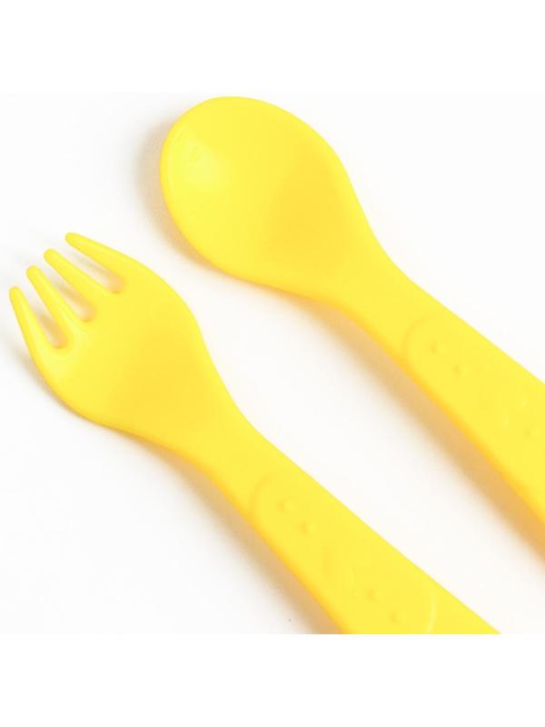 Набор детской посуды «Мишка принц», тарелка на присоске 250мл, вилка, ложка