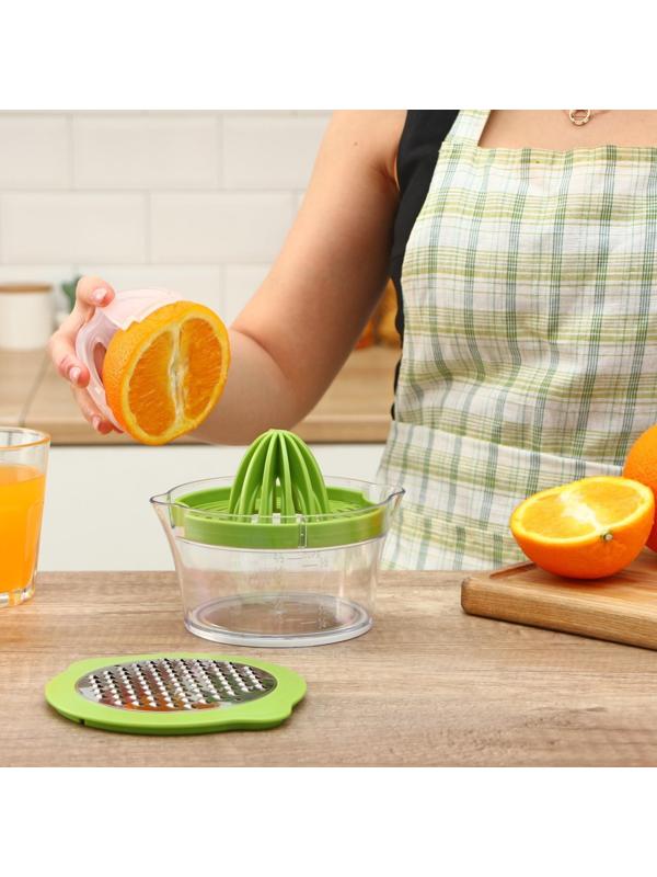 Соковыжималка Доляна Freshbo с контейнером и насадкой, цвет зелёный