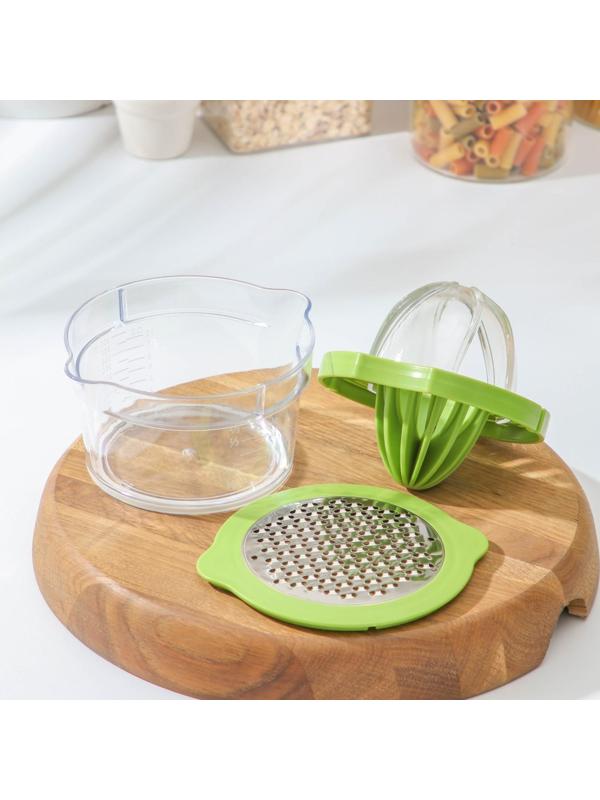 Соковыжималка Доляна Freshbo с контейнером и насадкой, цвет зелёный