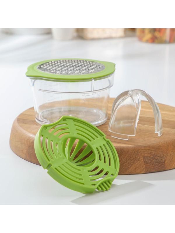 Соковыжималка Доляна Freshbo с контейнером и насадкой, цвет зелёный