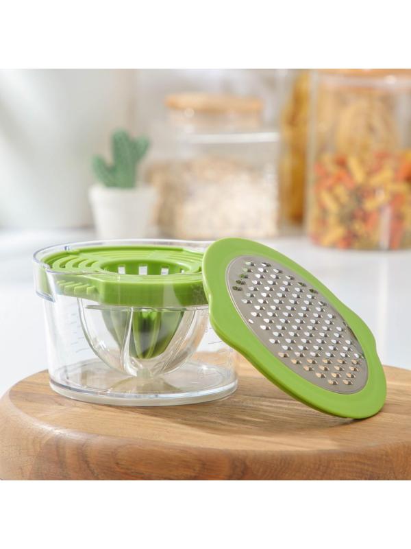 Соковыжималка Доляна Freshbo с контейнером и насадкой, цвет зелёный