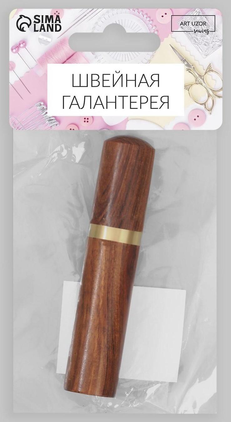 Игольница-туба, 8,5 × 1,7 × 1,7 см, цвет коричневый