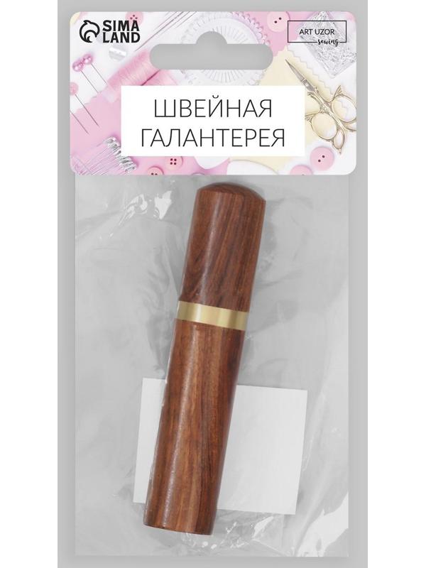 Игольница-туба, 8,5 × 1,7 × 1,7 см, цвет коричневый