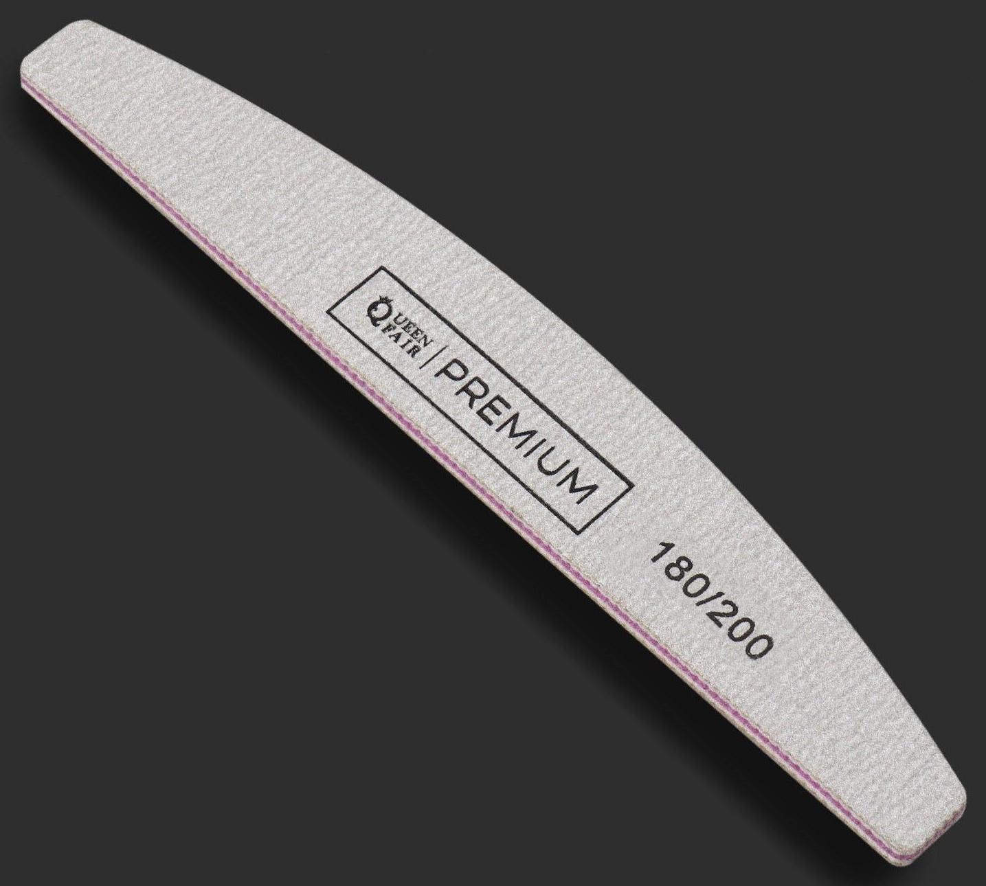 Пилка-наждак «PREMIUM», абразивность 180/200, 18 см, цвет серый