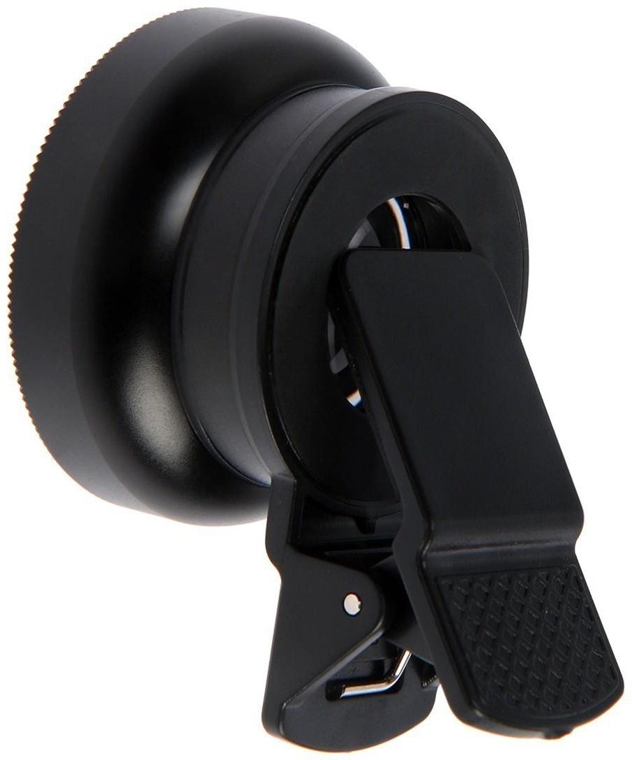 Широкоугольный макрообъектив-линза для телефона 2 в 1, 0.45Х, 37 мм, чёрный