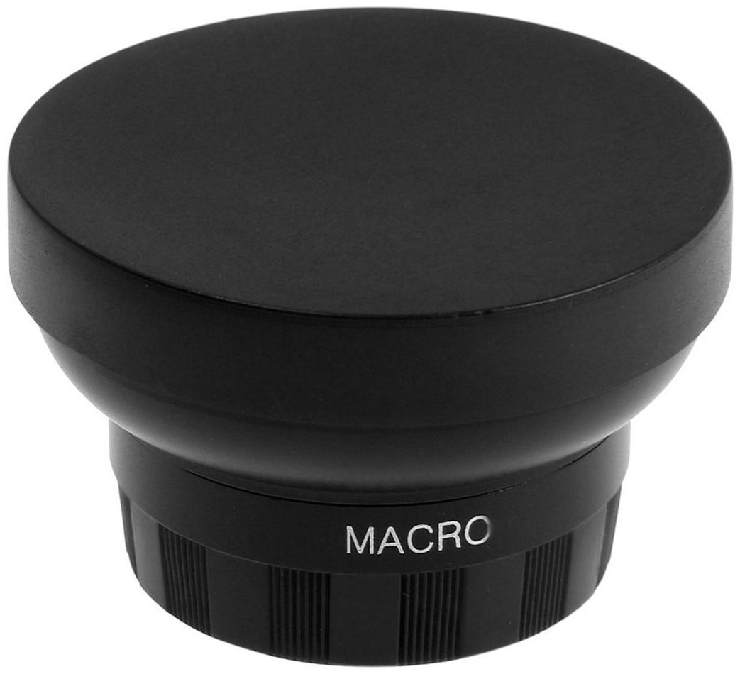 Широкоугольный макрообъектив-линза для телефона 2 в 1, 0.45Х, 37 мм, чёрный