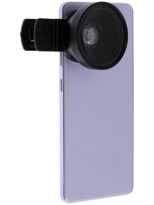 Широкоугольный макрообъектив-линза для телефона 2 в 1, 0.45Х, 37 мм, чёрный