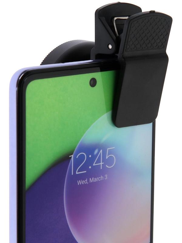 Широкоугольный макрообъектив-линза для телефона 2 в 1, 0.45Х, 37 мм, чёрный