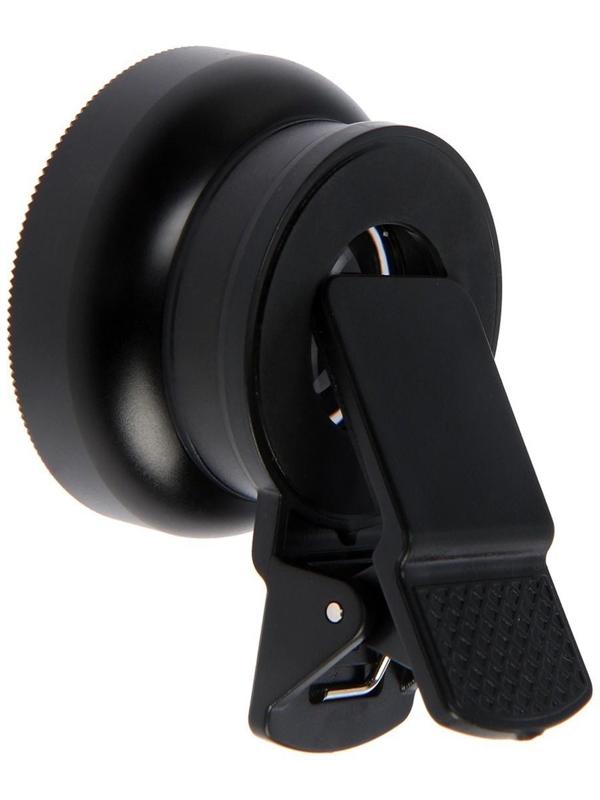 Широкоугольный макрообъектив-линза для телефона 2 в 1, 0.45Х, 37 мм, чёрный