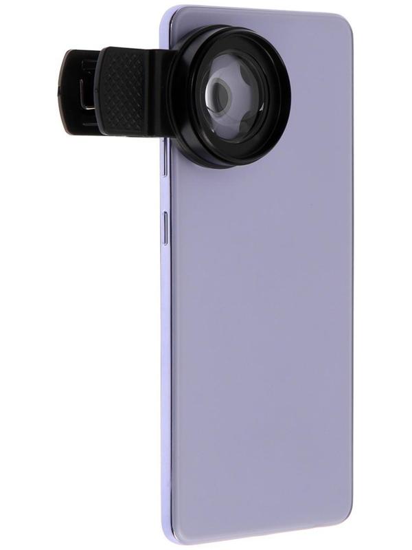 Широкоугольный макрообъектив-линза для телефона 2 в 1, 0.45Х, 37 мм, чёрный