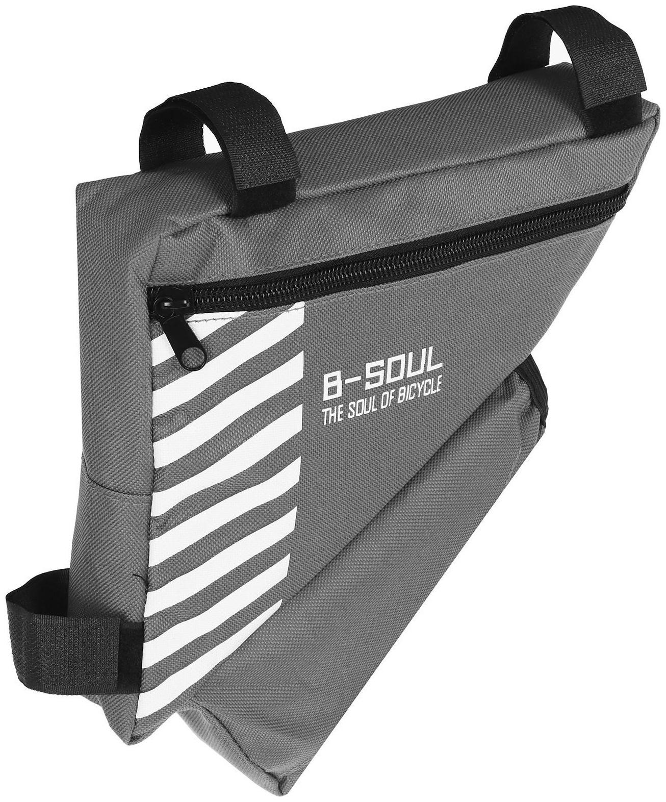 Велосумка подрамная с отсеком для бутылки, цвет серый