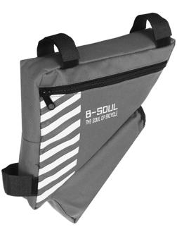 Велосумка подрамная с отсеком для бутылки, цвет серый