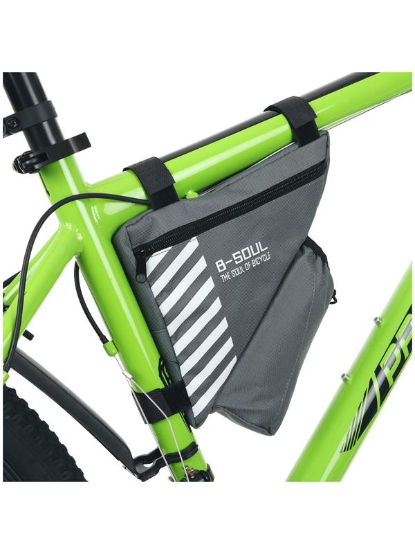 Велосумка подрамная с отсеком для бутылки, цвет серый