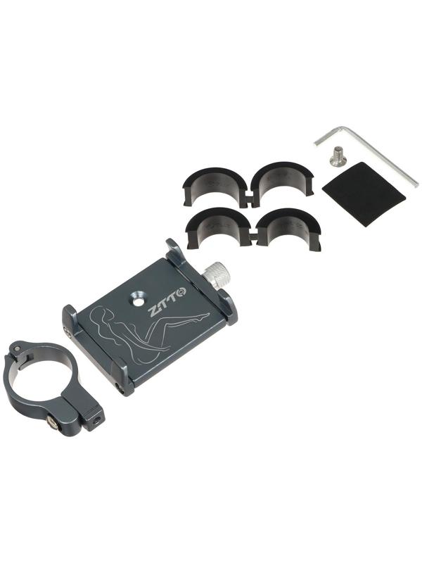 Держатель телефона на руль, алюминий, цвет серый