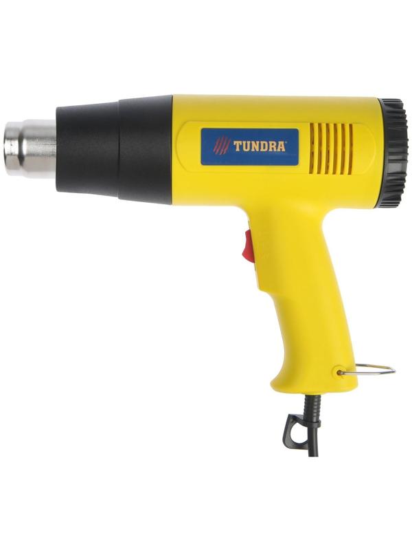 Строительный фен ТУНДРА, 2000 Вт, 250-500 л/мин, 350/600°С